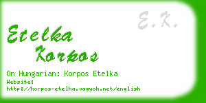 etelka korpos business card